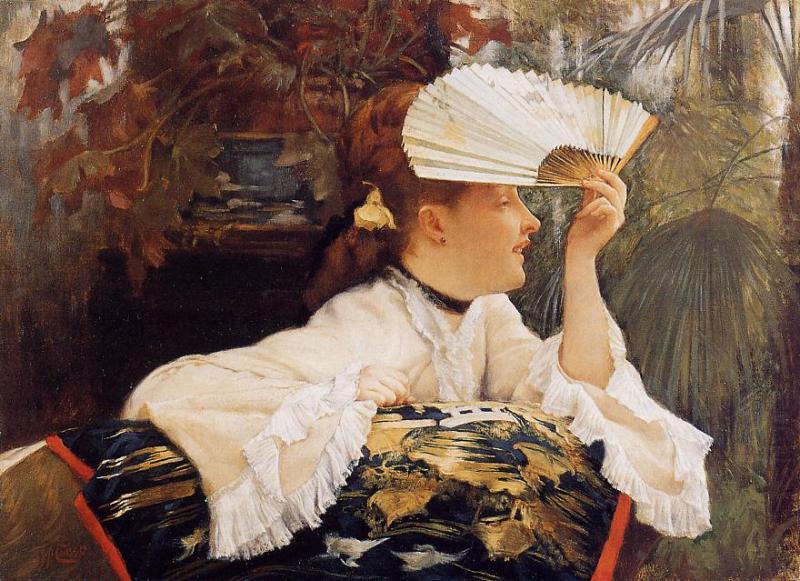 James Joseph Jacques Tissot The Fan oil painting picture